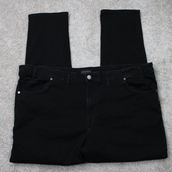 Silver Jeans Mens 50x34 Black Machray Cotton/Poly/Viscose Stretch 5-Pocket Denim - Picture 1 of 12